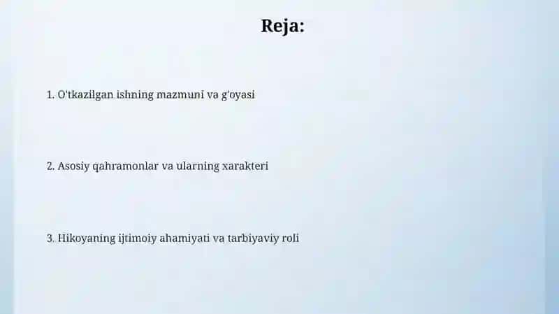 Odil Yoqubovning Yaxshilik hikoyasi 2
