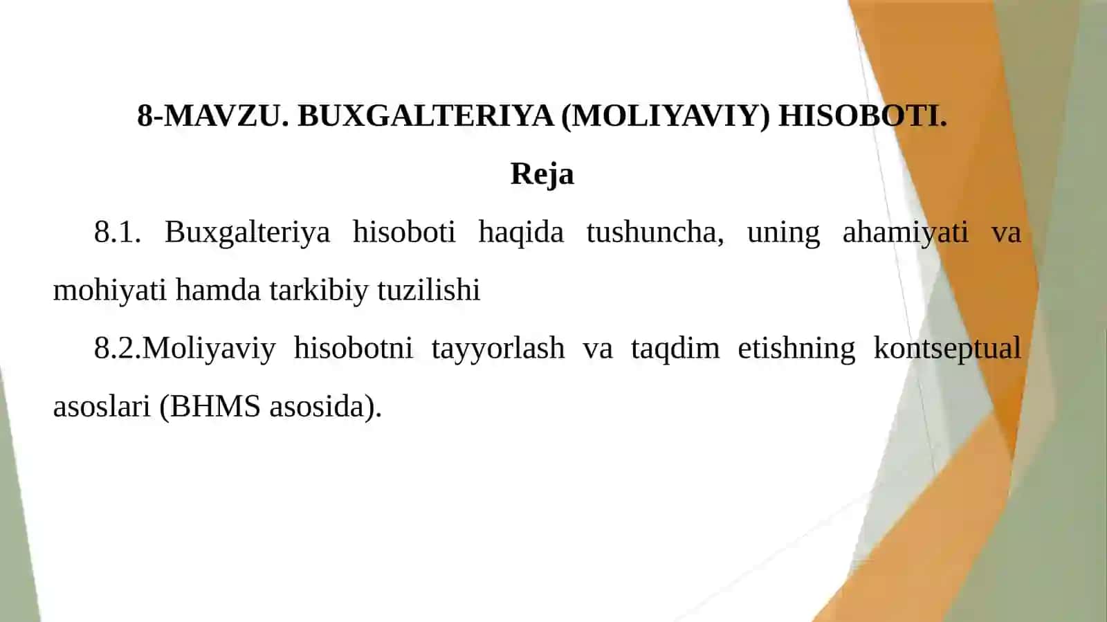 BUXGALTERIYA (MOLIYAVIY) HISOBOTI 2