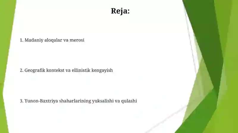 Òrta Osiyoning Yunon - Baqtriya davlati davridagi tarixiy geografiyasi 2