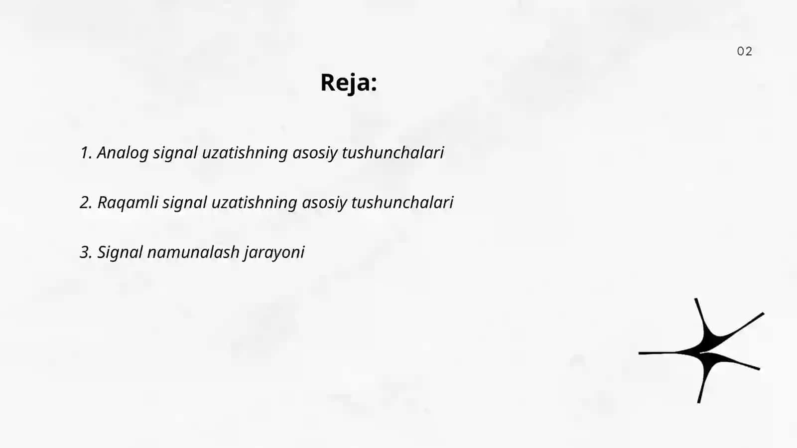Analog va raqamli signallarni uzatish va qayta ishlash 2