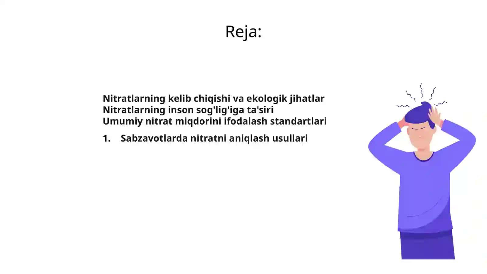 Sabzavot mahsulotlari tarkibida nitratlarni aniqlash 2