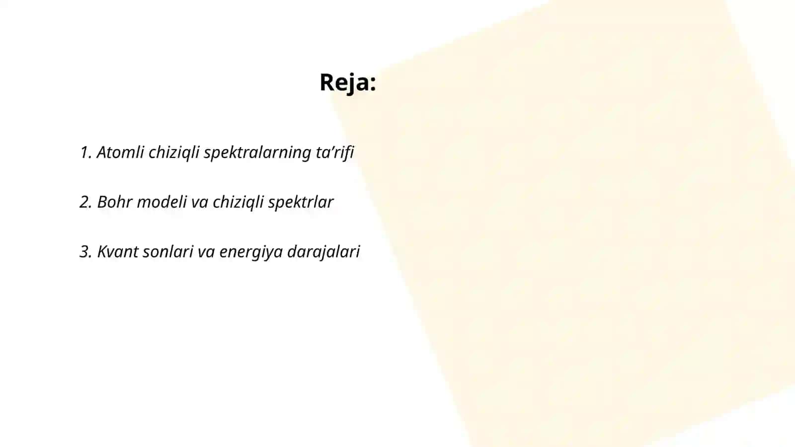 Atomli chiziqli spektrlari 2