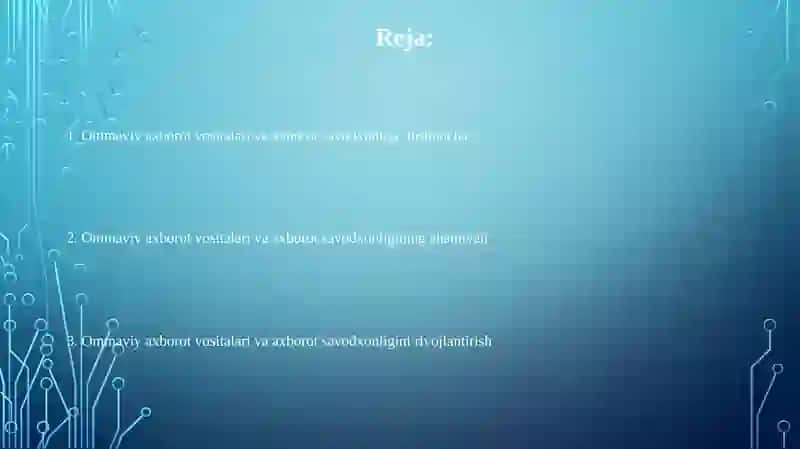 Media va axborot savodxonligi 2