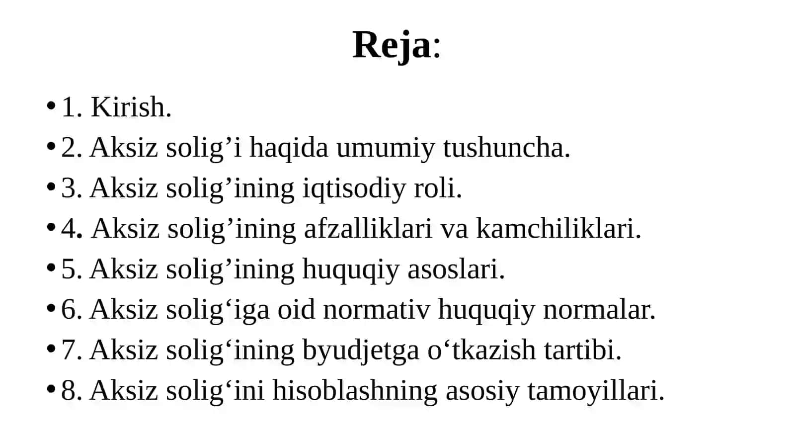 Aksiz solig‘ini hisoblash va budjetga o‘tkazish tartibi 2