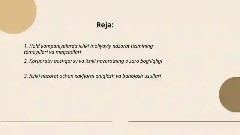 Hold kompaniyalarda ichki moliyaviy nazorat va trasfert narxlari tizimi 2