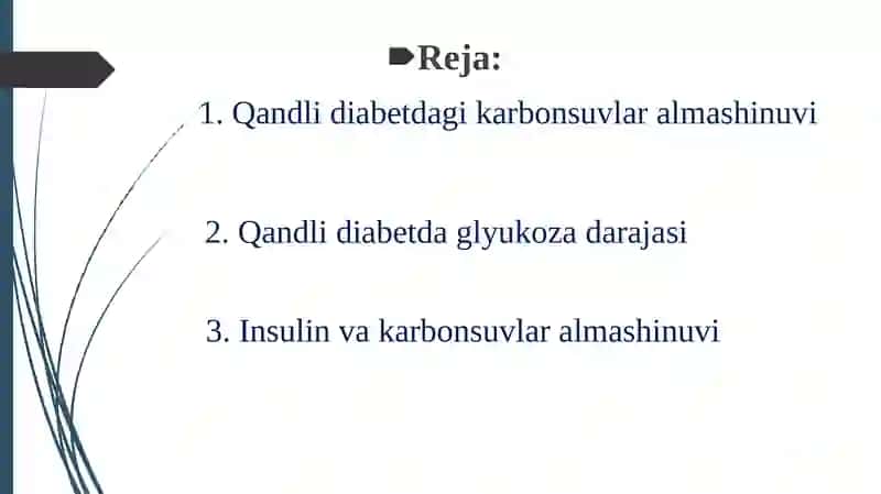 Qandli diabet va uning asoratlarini kelib chiqishida karbon suvlar almashinishining buzilishi 2