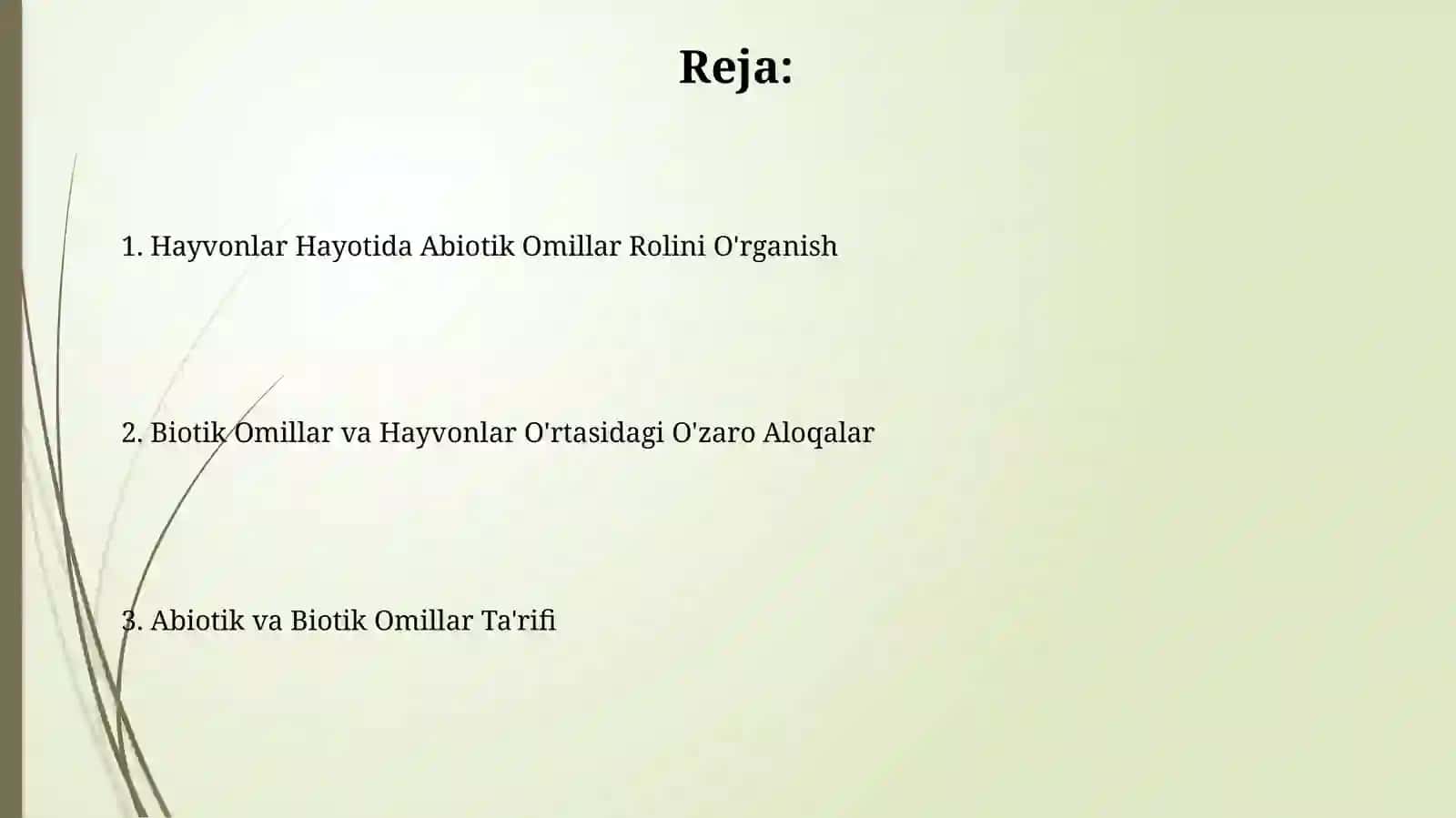 Hayvonlar ekologiyasi Abiotik va biotik omillarning hayvonlar hayotidagi ahamiyati 2