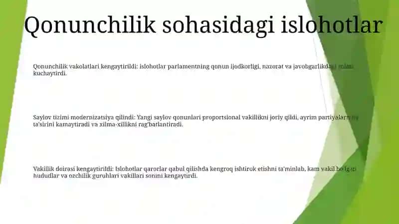 Mustaqillik Yillarida Davlat Boshqaruvi Tizimida Amalga Oshirilgan Islohatlar 2