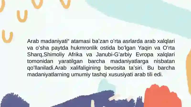 Arab xalifaligi madaniyati 2