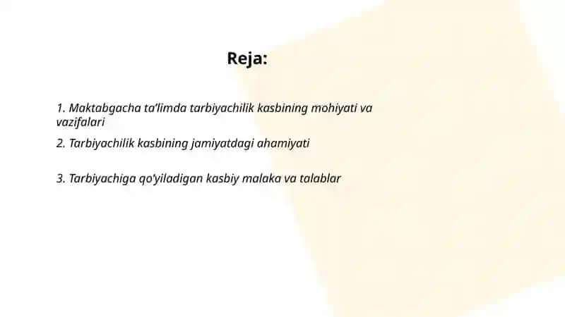 Tarbiyachilik kasbi va vazifalari 2
