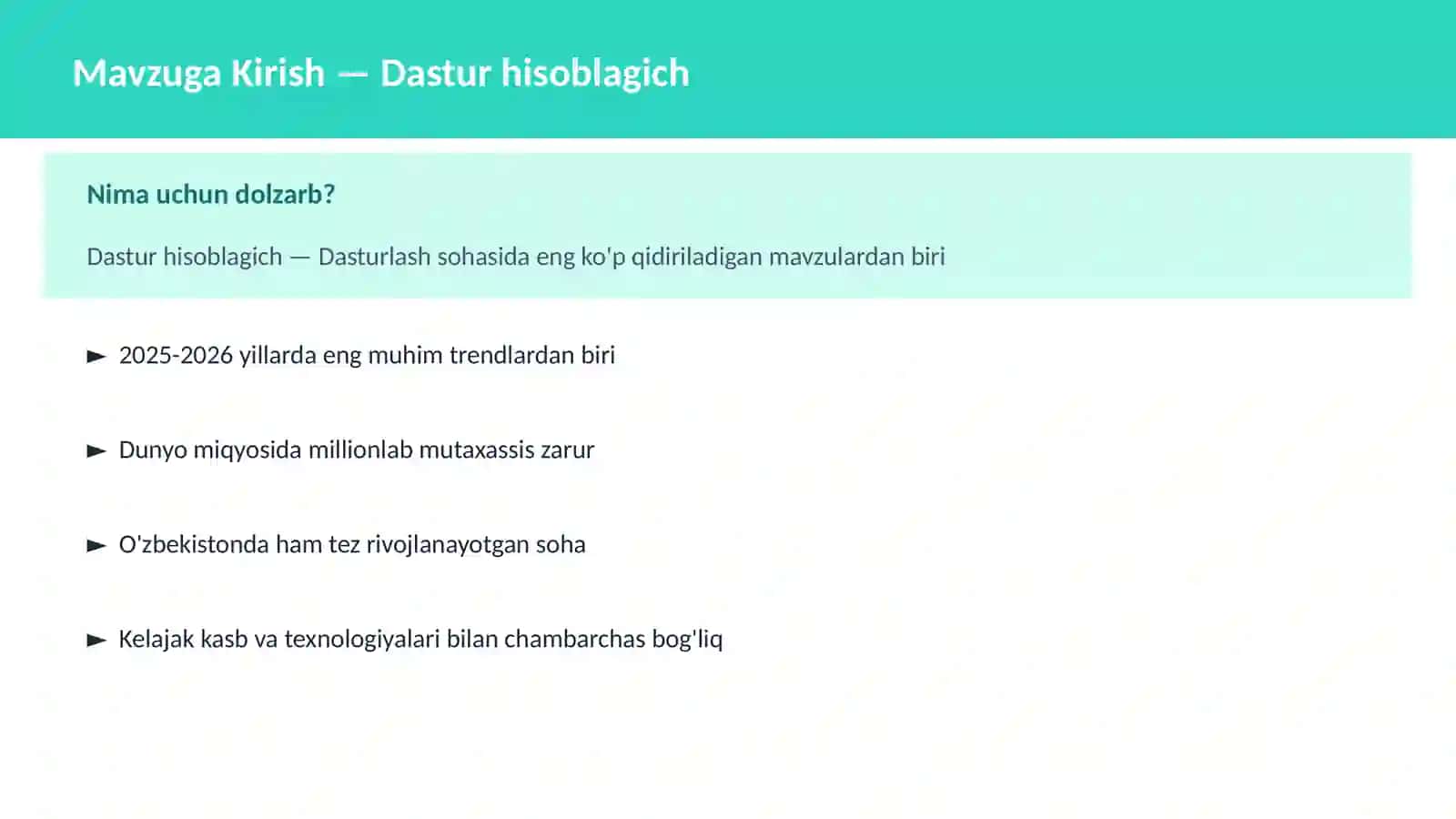 Dastur hisoblagich 2