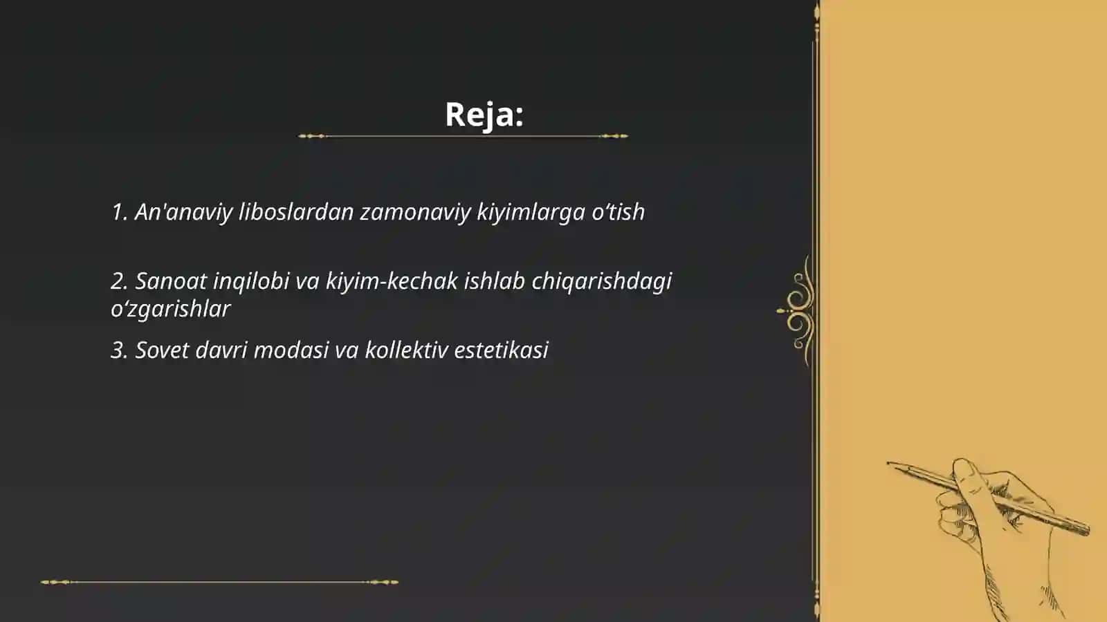 An'anaviy liboslardan zamonaviy kiyimlarga o‘tish 2