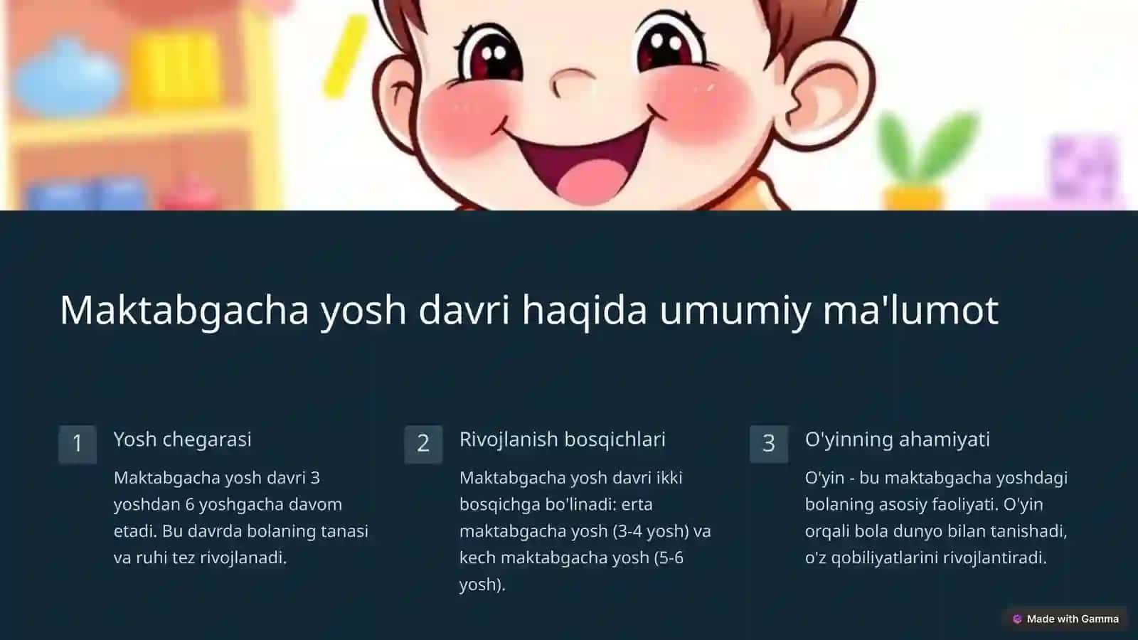 Maktabgacha yosh davrida shaxs kamoloti 2