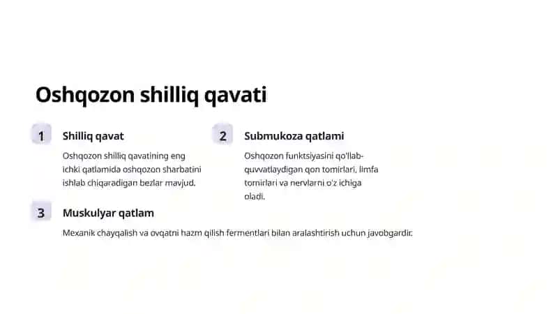 Oshqozon anatomiyasi va fiziologiyasi 2