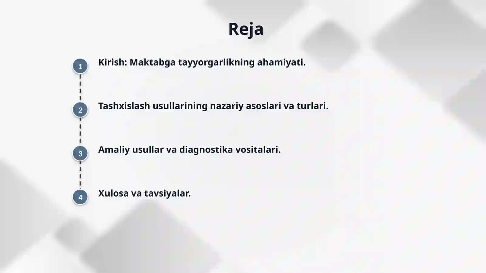 Bolalarni maktabga tayyorgarligini tashxislash usullari 2
