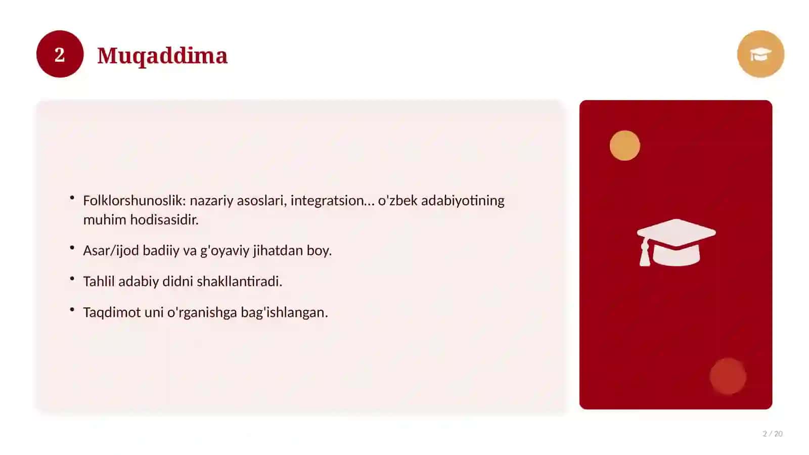 Folklorshunoslik: nazariy asoslari, integratsion yondashuvda (Kurs ishi) 2