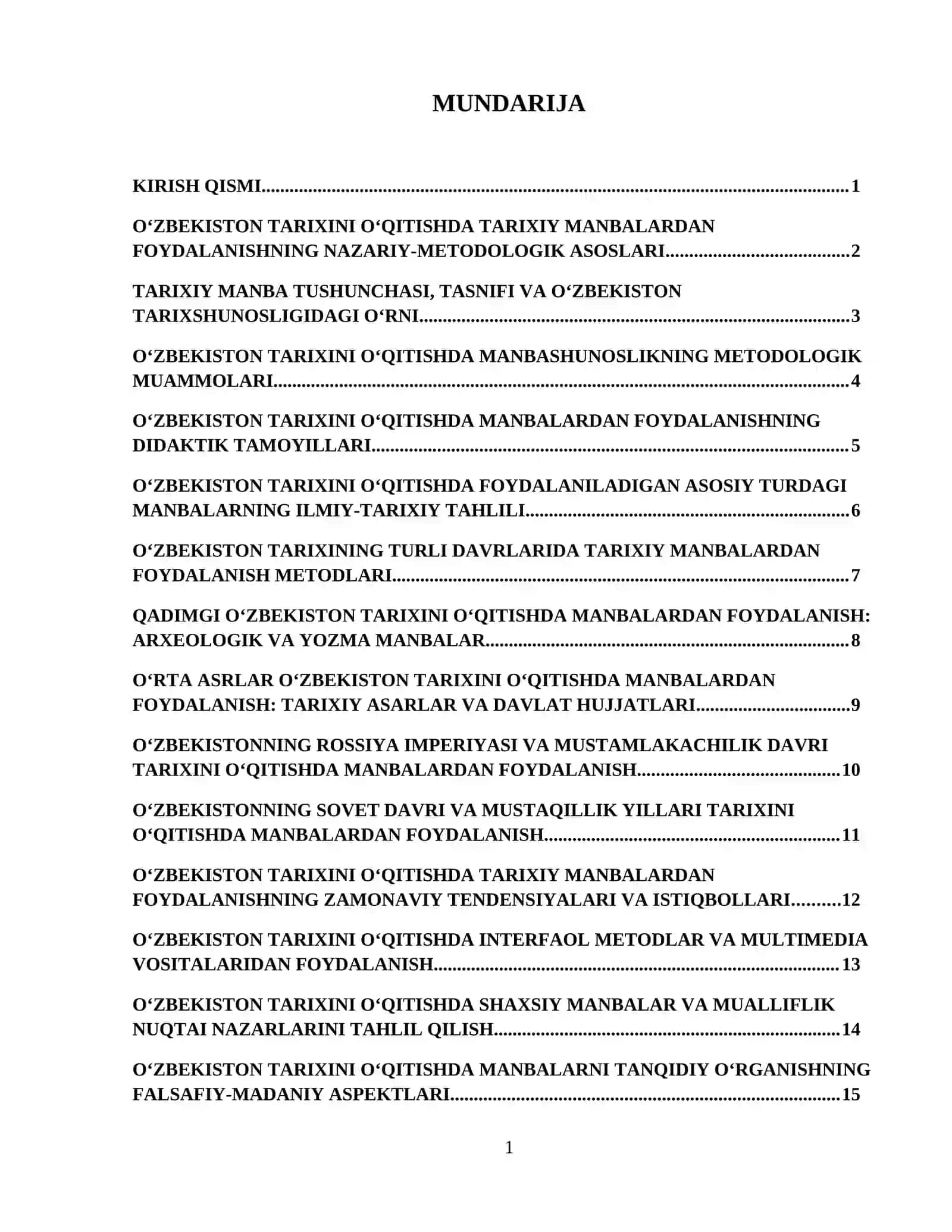 Oʻzbekiston tarixini oʻqitishda tarixiy manbalardan foydalanish metodlari 2