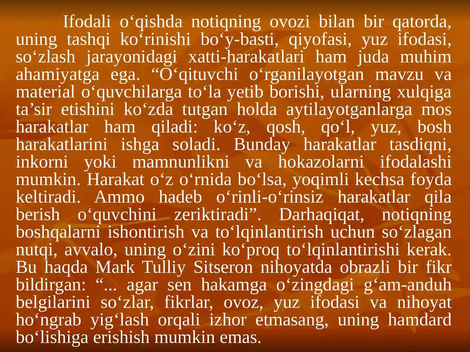 Ifodali o‘qishda yuz ifodasi va harakat 2