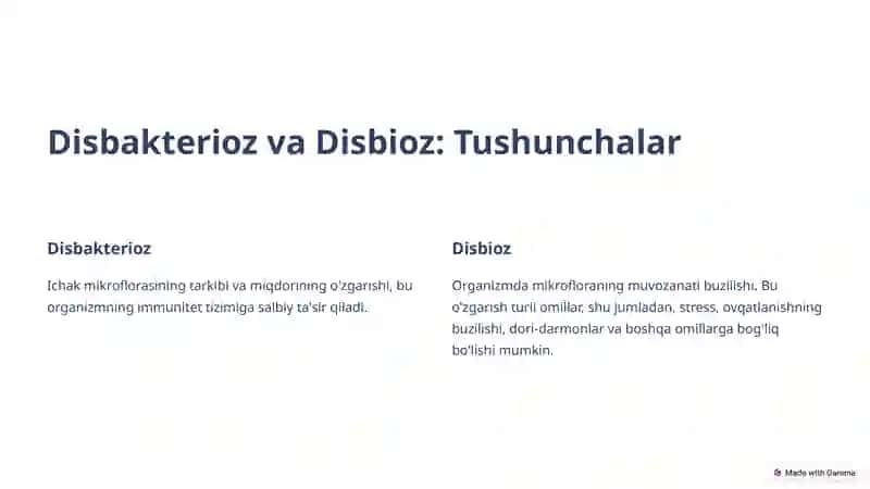 Disbakterioz va Disbioz: Sabablari, Turlari va Davolash 2