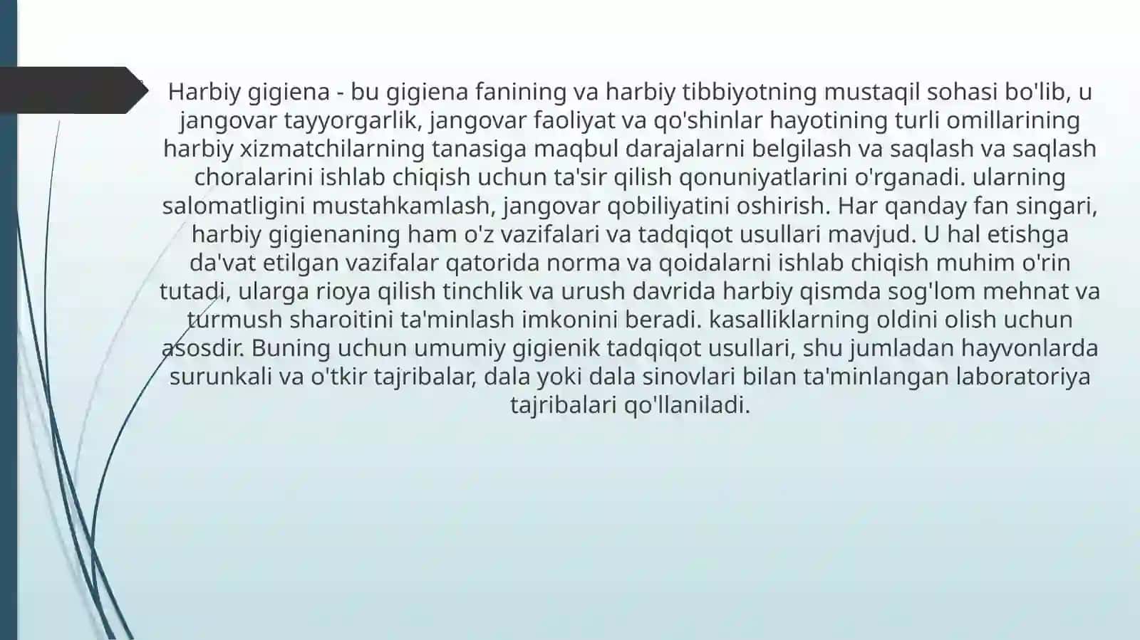Harbiy qism qòshinlar mehnat gigiyenasi hohlagan kasb egalari 2