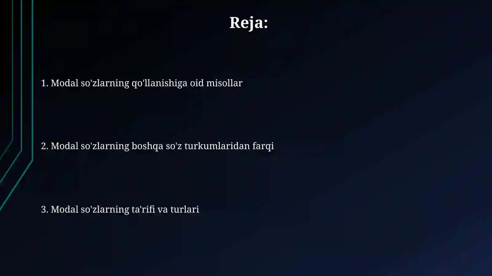 Modal so'zlar va fe'llar 2
