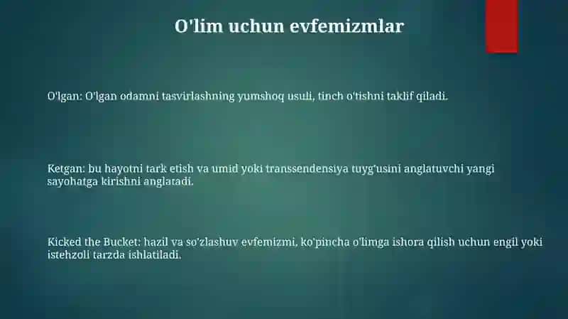 Evfimizmlarga Misollar 2