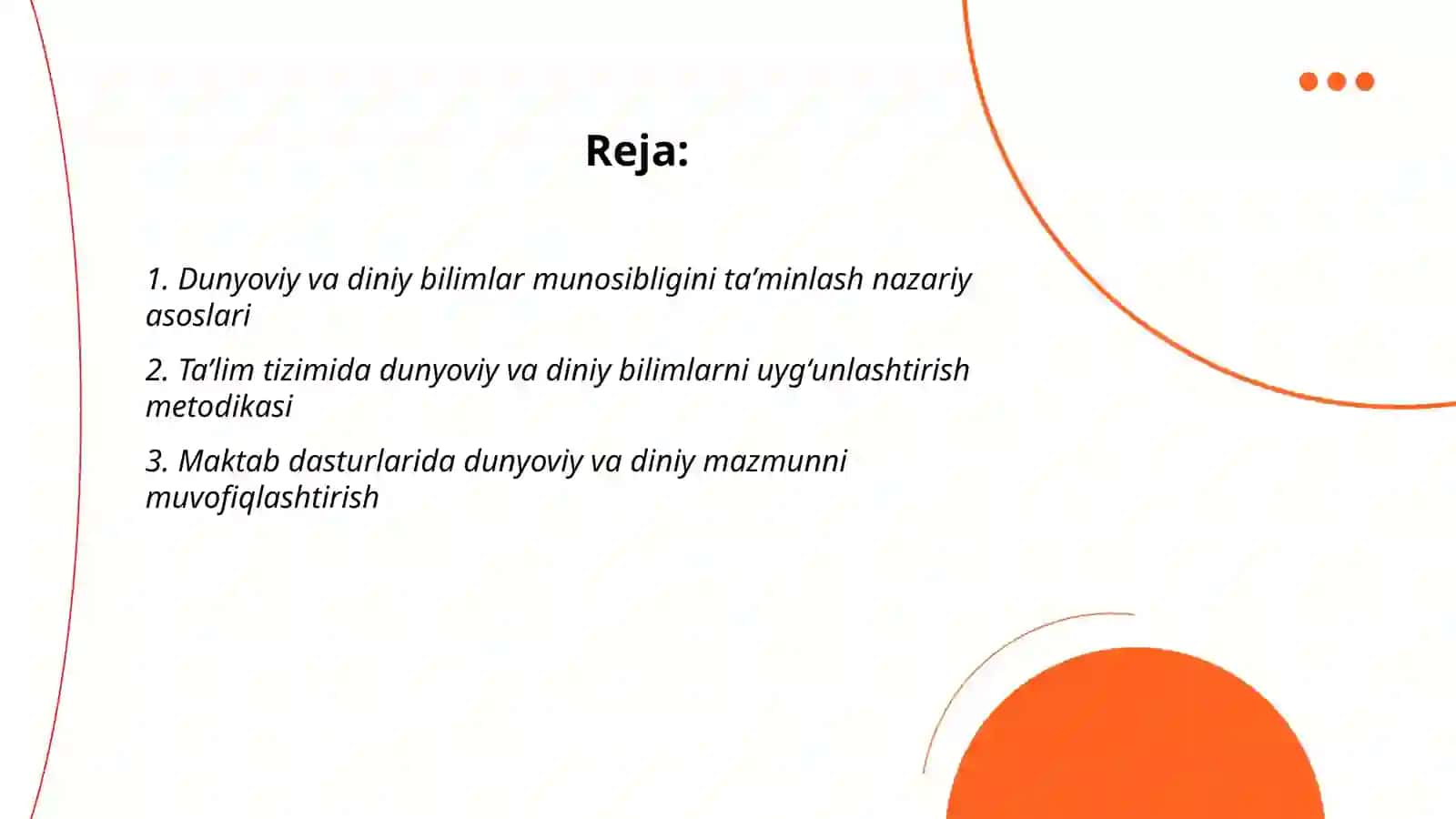 Dunyoviy va diniy bilimlar munosibligini taʼminlash nazariy asoslari 2
