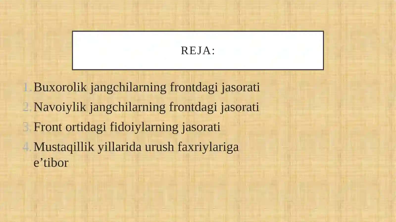 Ikkinchi jahon urushi yillarida O‘zbekiston jangchilari jasoratlari (Buxoro va Navoiy viloyatlari misolida) 2