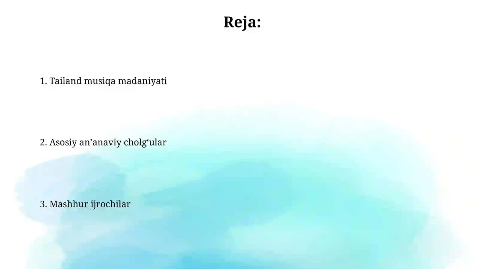 Tailand cholgʻulari haqida maʼlumotlar va ularningidolarihaqida 2