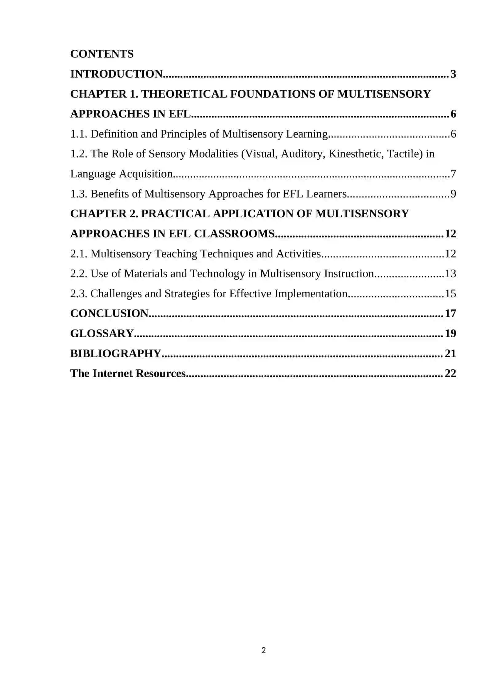 THEORETICAL FOUNDATIONS OF MULTISENSORY APPROACHES IN EFL 2