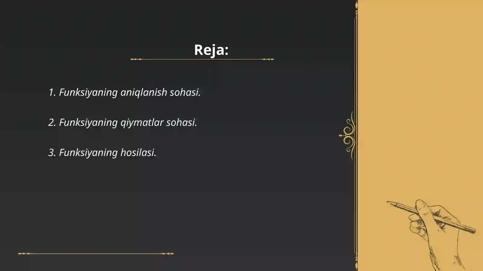 Funksiyaning Eng Katta va Eng Kichik Qiymatlari Izlash 2