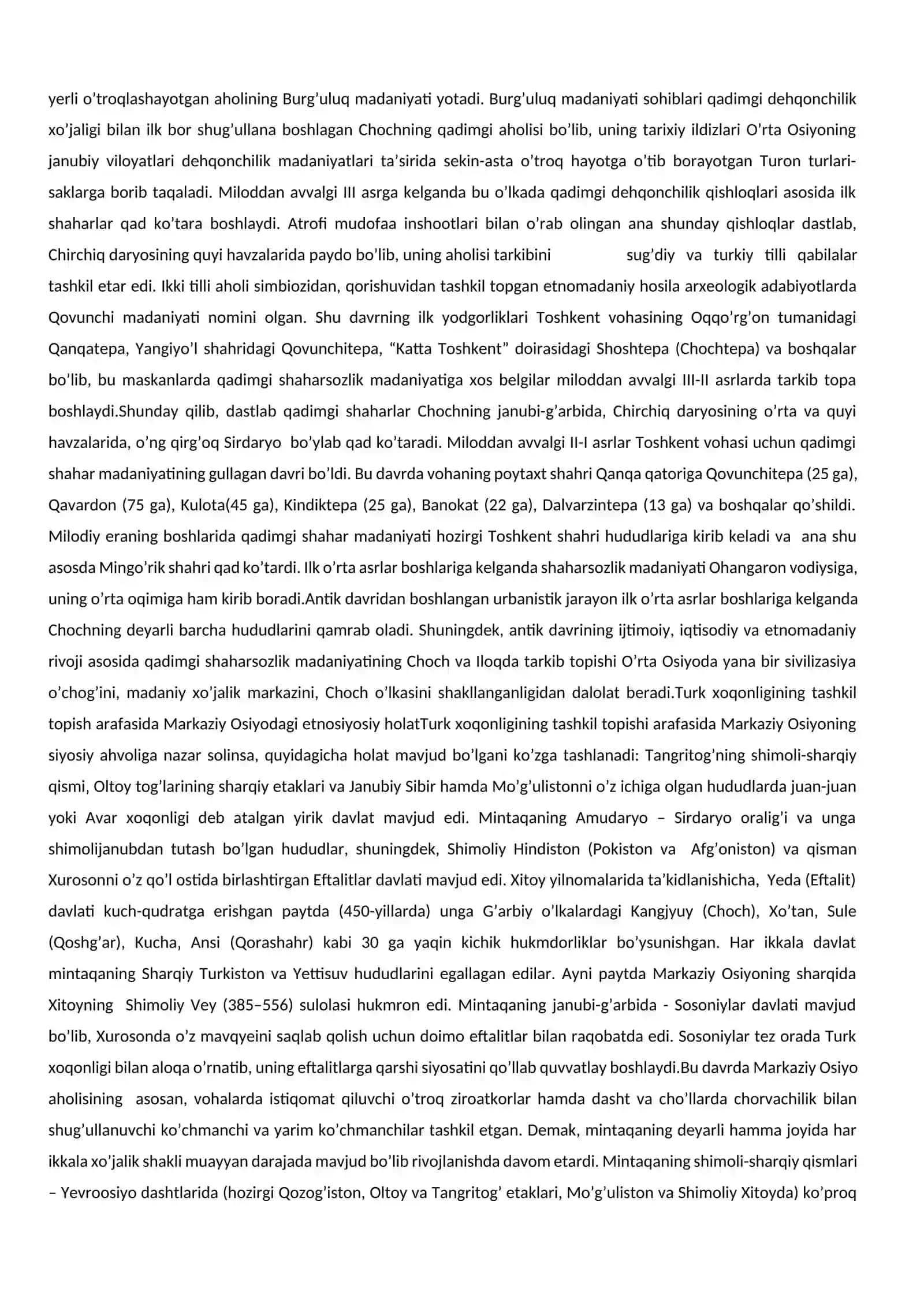 Antik va ilk O’rta asrlarda O’rta Osiyoda etnogenetik jarayonlar va Movaraunnahrda turk sug’diy etno-madaniy maydonining tashkil topishi 2