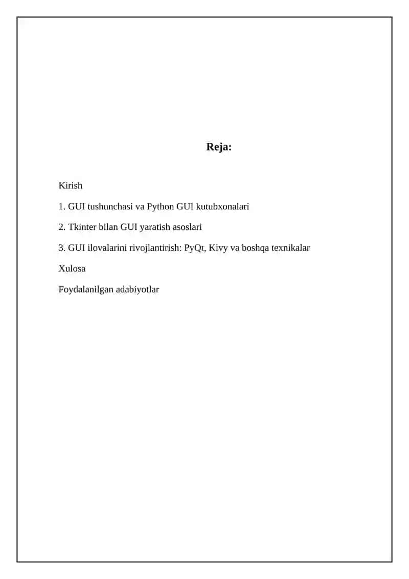 Python da GUI bilan ishlash 2