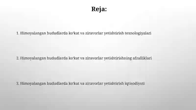 Himoyalangan yerlarda ko‘kat va ziravorlar yetishtirish 2