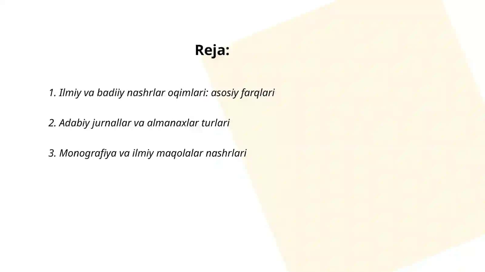 Ilmiy va badiiy nashrlar oqimlari: asosiy farqlari 2