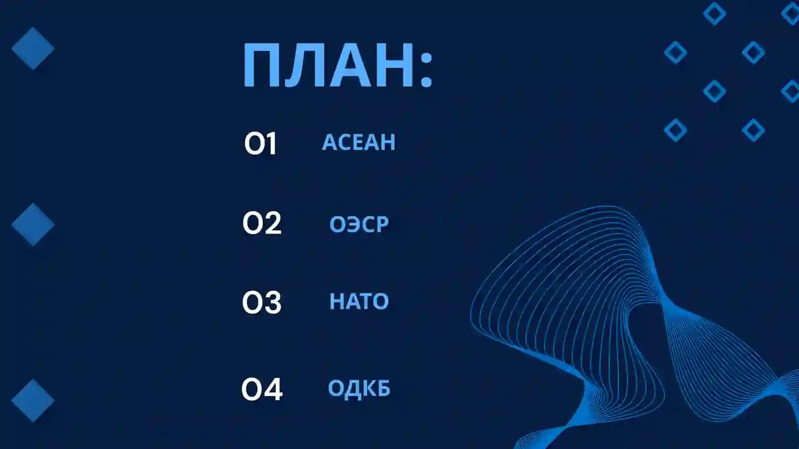 МЕЖДУНАРОДНЫЕ ОРГАНИЗАЦИИ: АСЕАН, ОЭСР, НАТО, ОДКБ 2