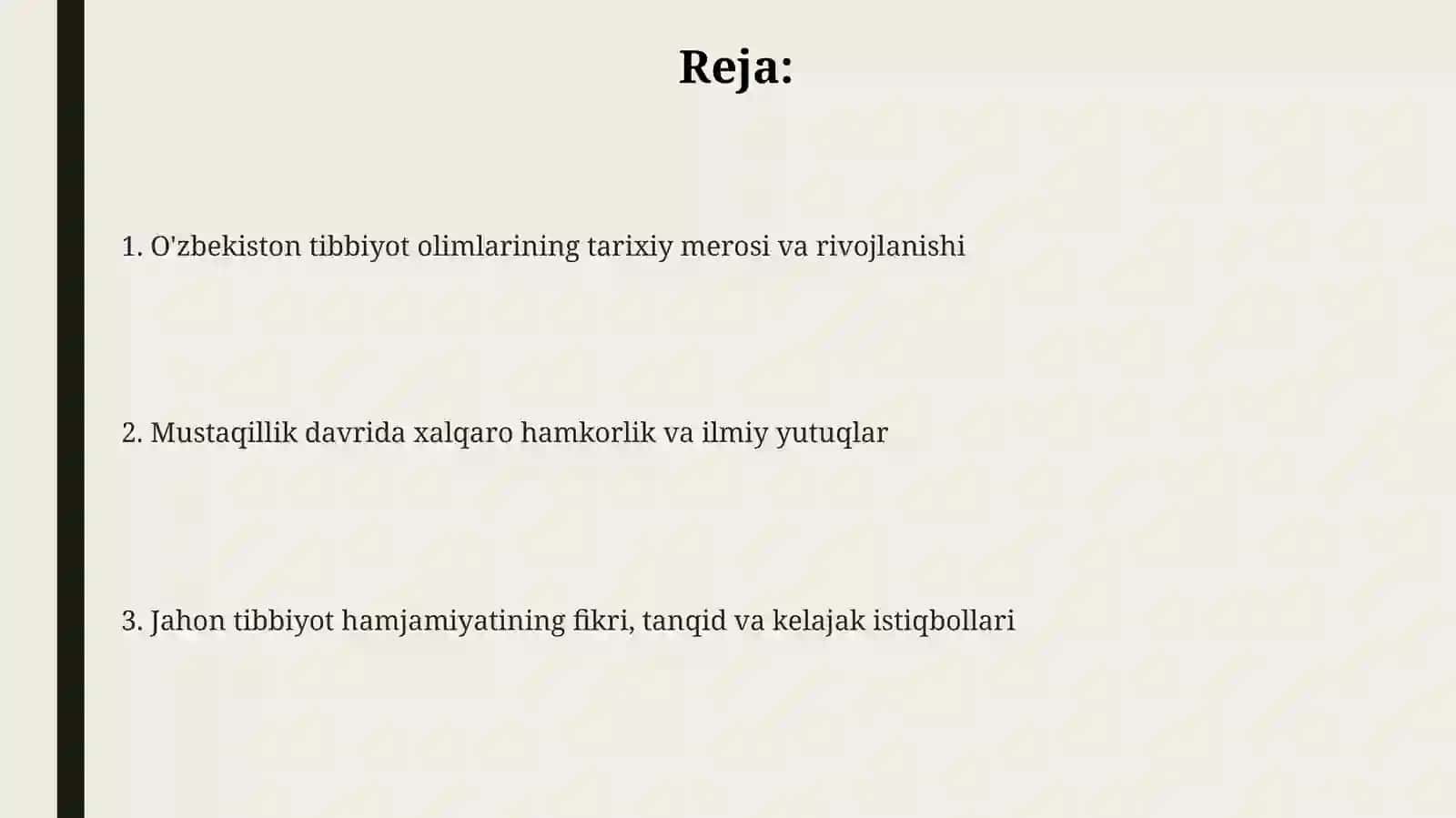 O'zbektibbiyotolimlarihaqidadunyofikri 2