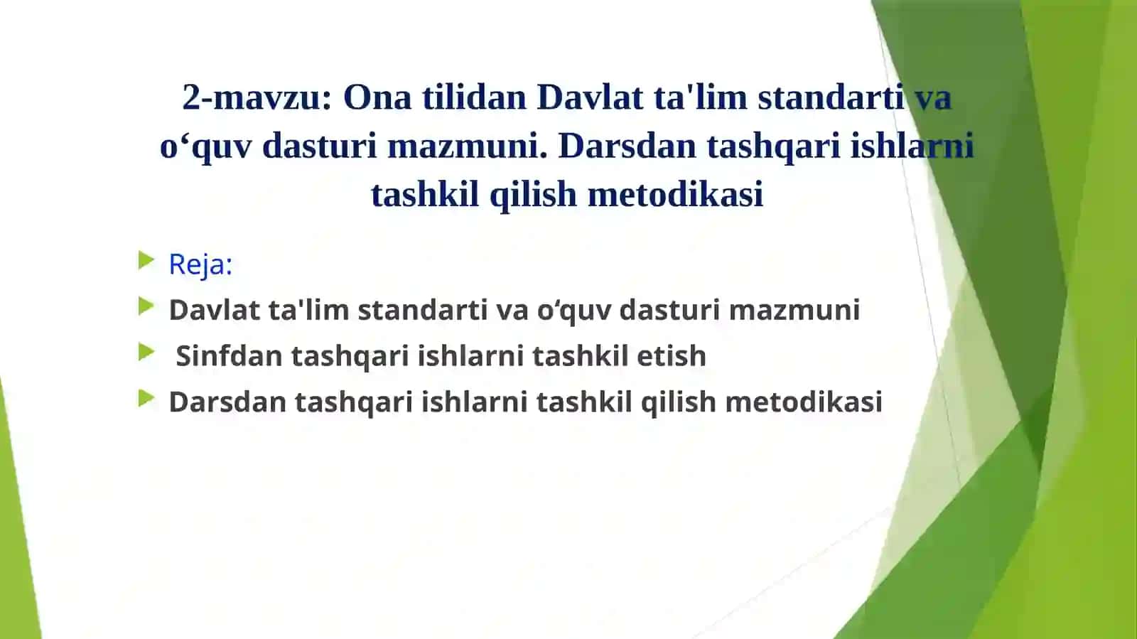 ONA TILI-O’QISH SAVODXONLIGI VA UNI O’QITISH METODIKASI 2