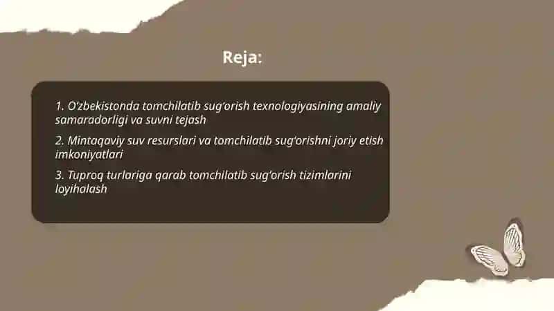Oʻzbekistonda tomchilatib sugʻorish texnologiyasi 2