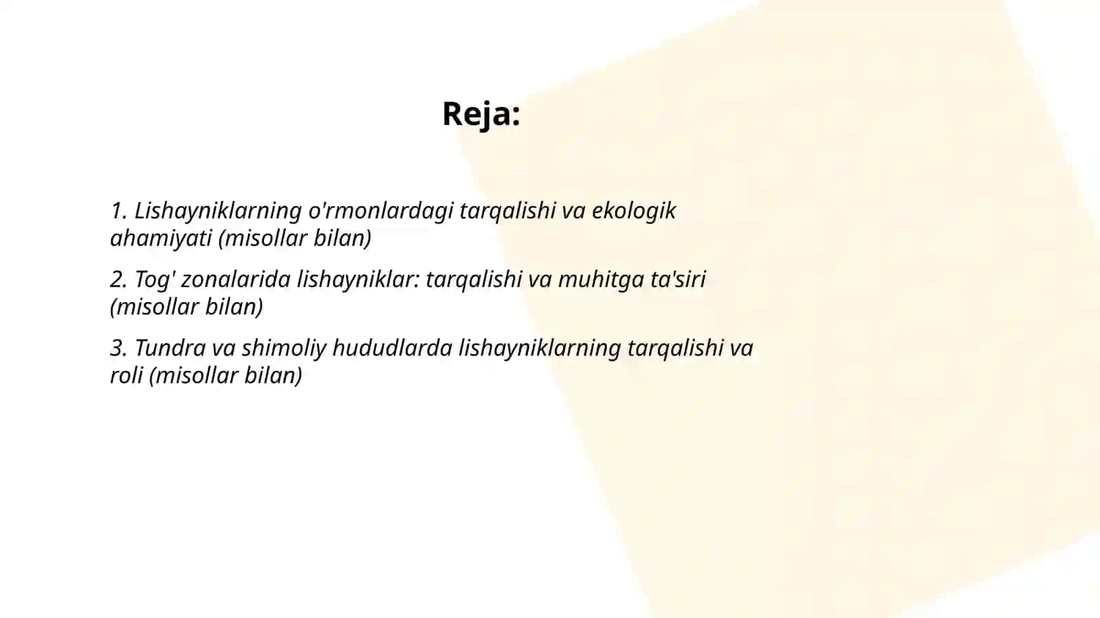 Lishayniklarning tabiatdagi tarqalishi va ahamiyati 2