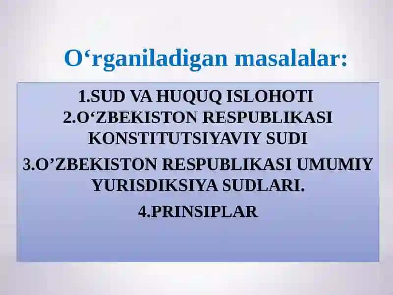 O’zbekiston Respublikasi Sud hokimiyati 2