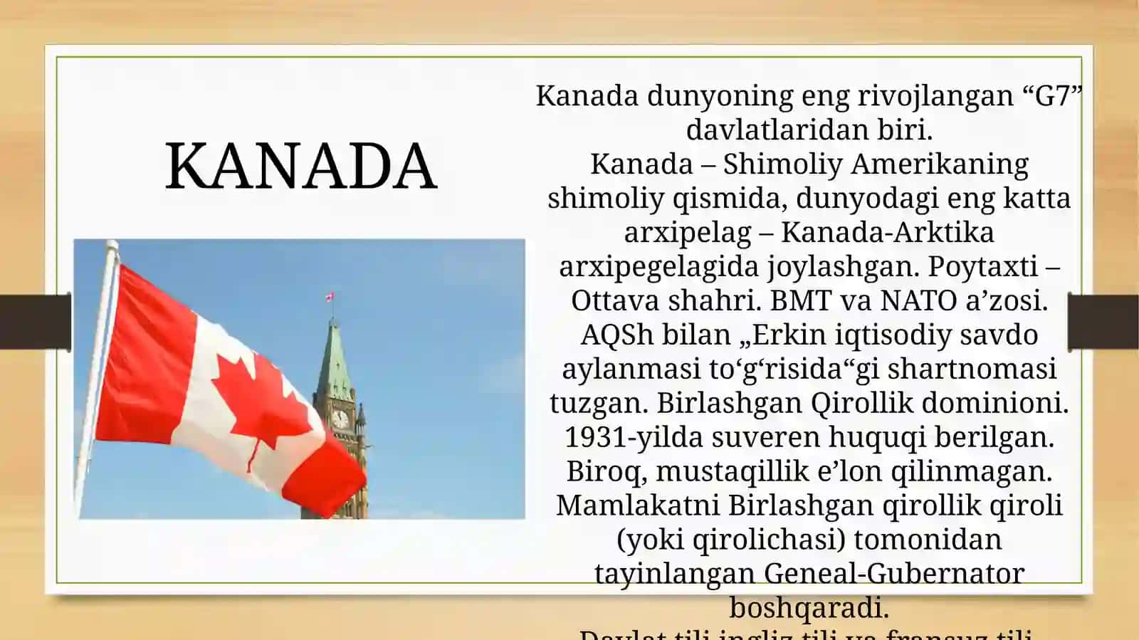 Kanada Iqtisodiyoti va tarmoqlari 2