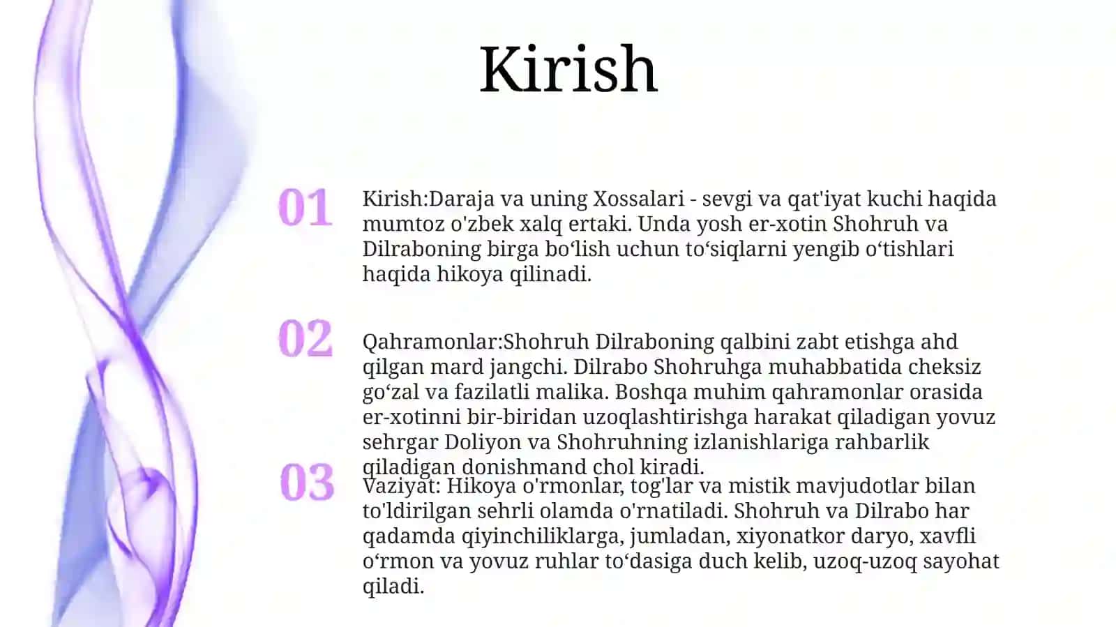 Daraja Va Uning Xossalari 2