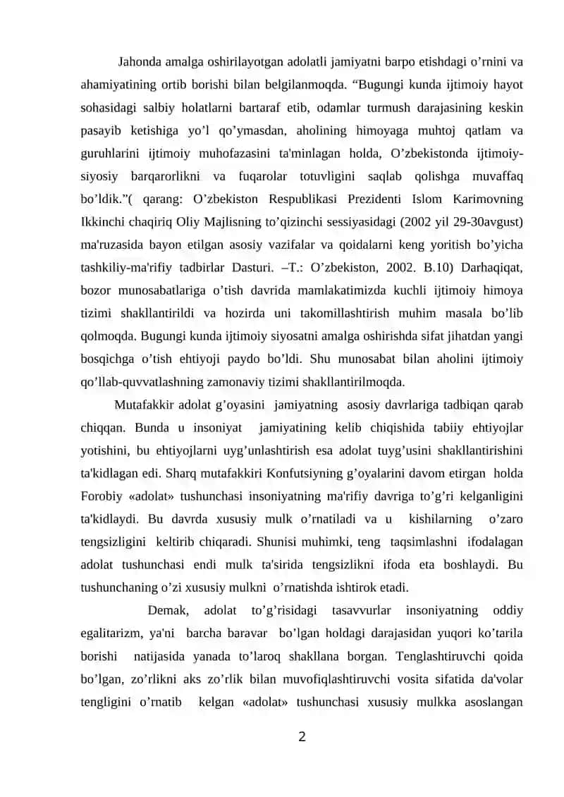 Oʻzbekistonda ijtimoiy himoya siyosatining amalga oshirilishi 2