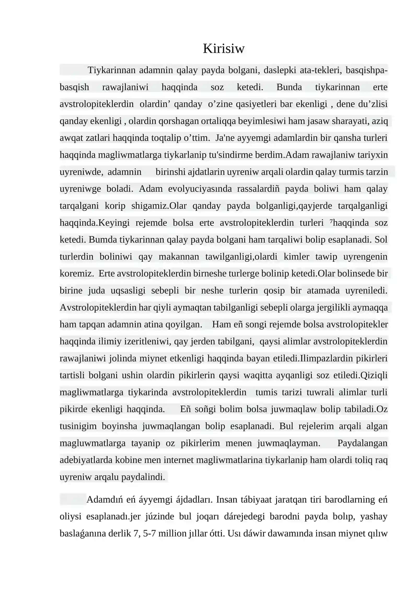 Orayliq Afrikadan tabilg’an avstrolopiteklerdin’ uyreniliw tariyxi 2