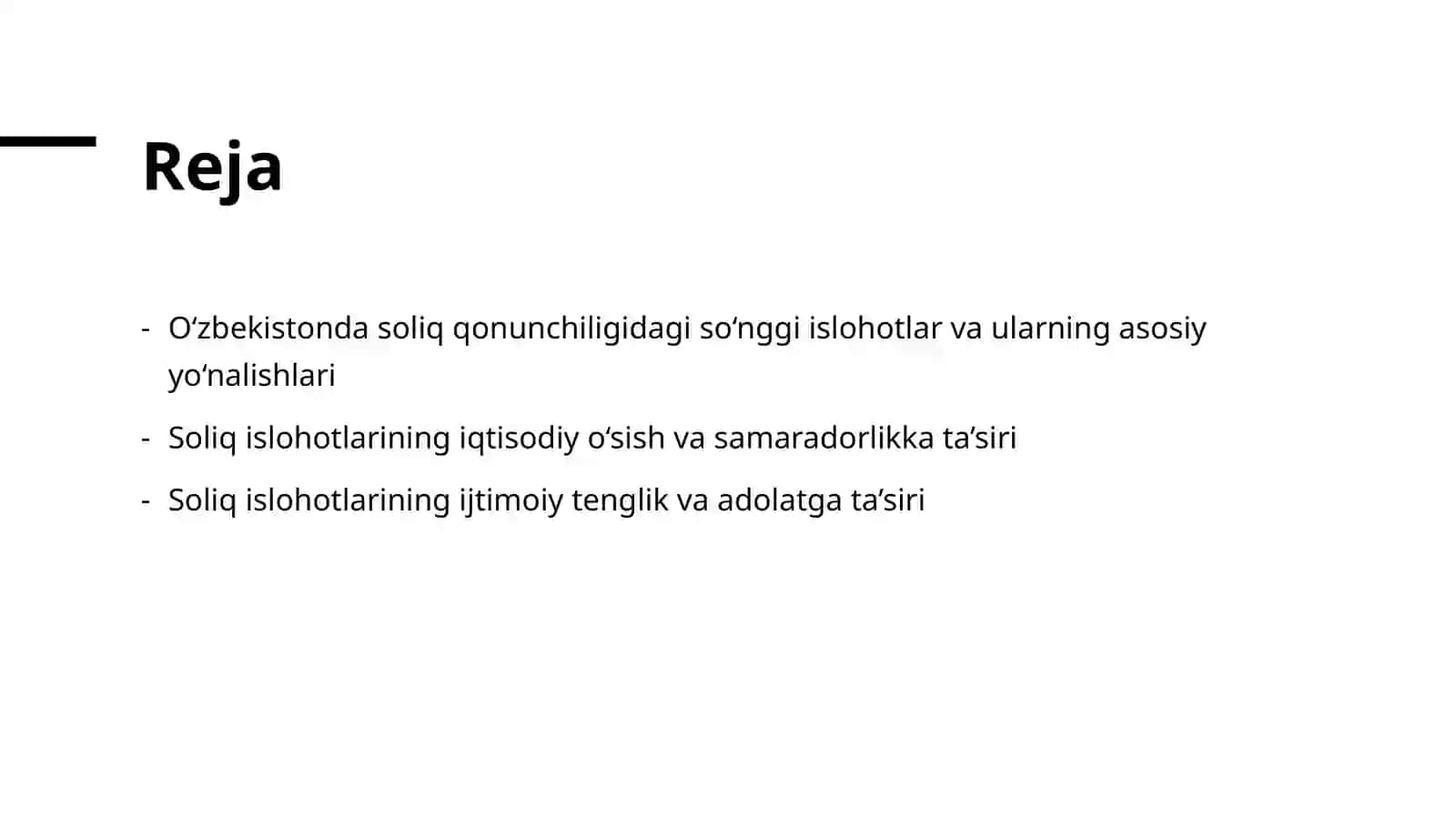 Soliq qonunchiligidagi islohotlar va ularning iqtisodiy tasiri 2