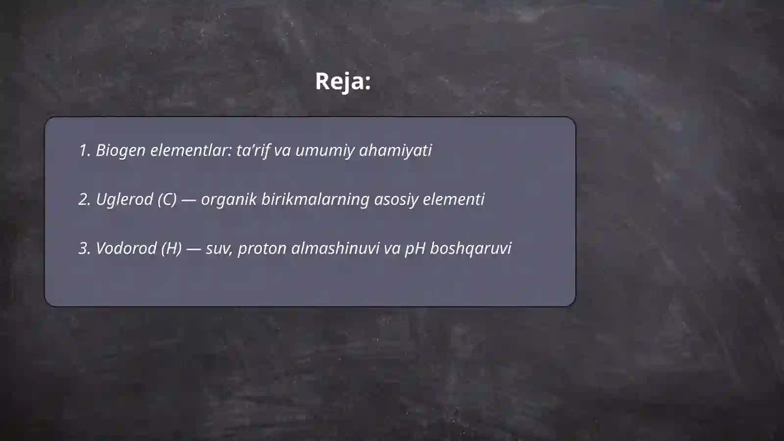 Biogen elementlarning odam organizmidagi oʻrni 2