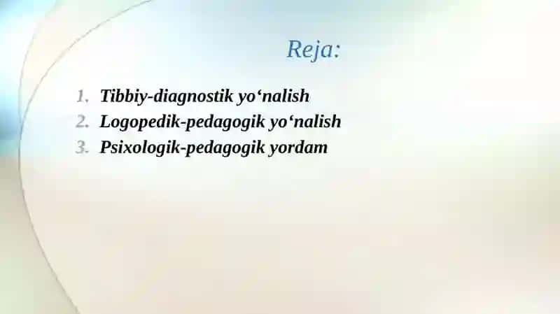 Og‘ir nutq nuqsoniga ega bo‘lgan bolalarning kompleks reabilitatsiya qilishning yo‘nalishlari 2