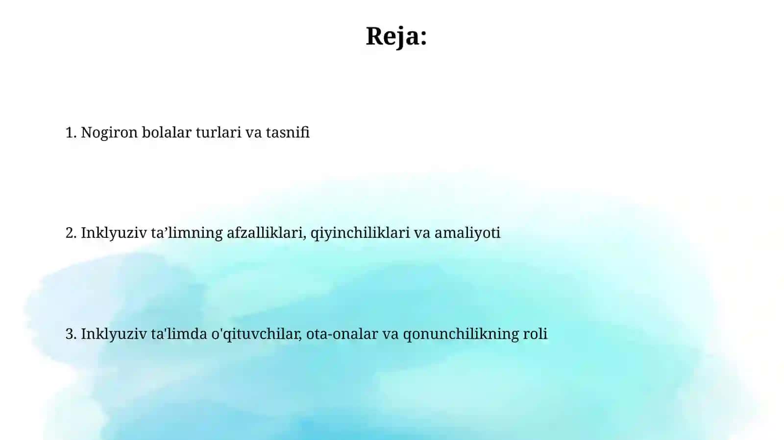 Nogironlik turlari va tasnifi 2