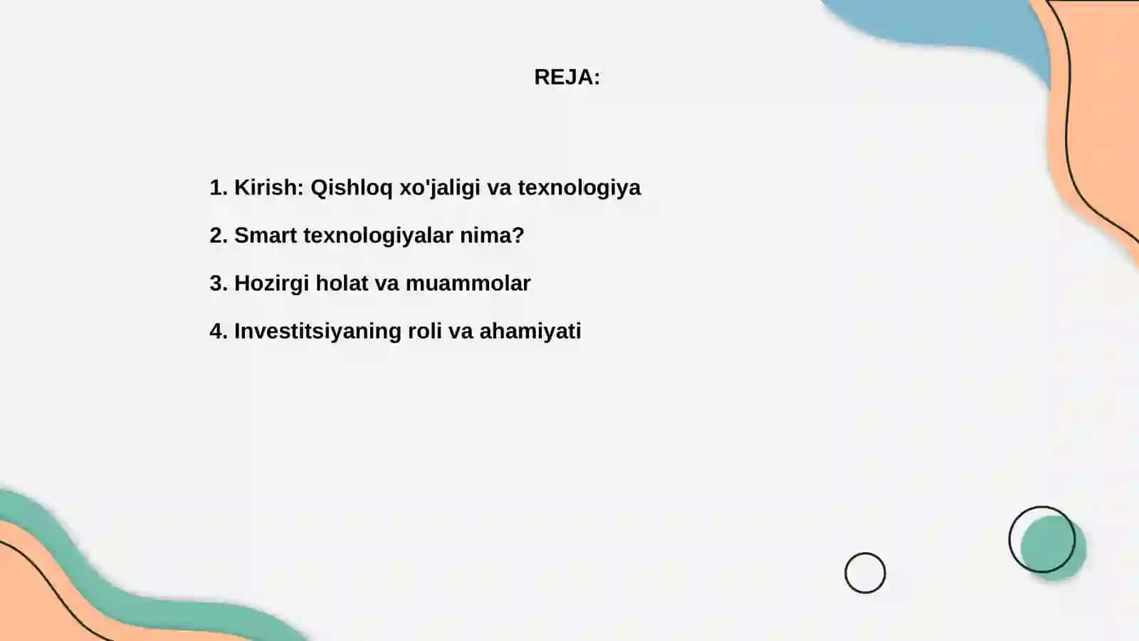 Qishloq xo'jaligida smart texnologiyalar uchun investitsiya 2